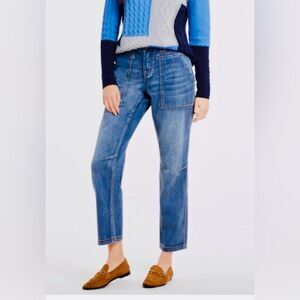 Tribal Jeans Audrey MidRise Girlfriend Carpenter Ankle Jeans size 8